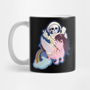 Skull unicorn rider Mug